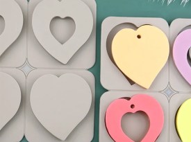 Molde placa aromatica 4 corazones 